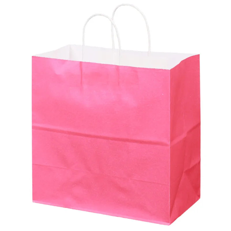 Kraft paper tote bag spot wholesale takeaway milk tea packing bag clothing gift packaging bag paper bag can be printed logo