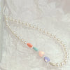 cute heart shape flower pc silica gel soft clay inlay artificial pearls women's mobile phone chain 1 piece