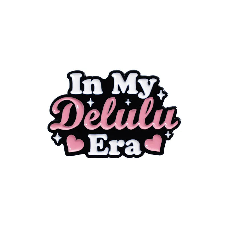 Cartoon Style Letter Alloy Stamping Stoving Varnish Plating Women's Brooches