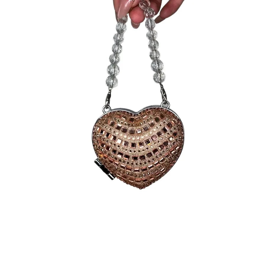 Women's Mini Acrylic Heart Shape Streetwear Heart-shaped Magnetic Buckle Shoulder Bag Handbag
