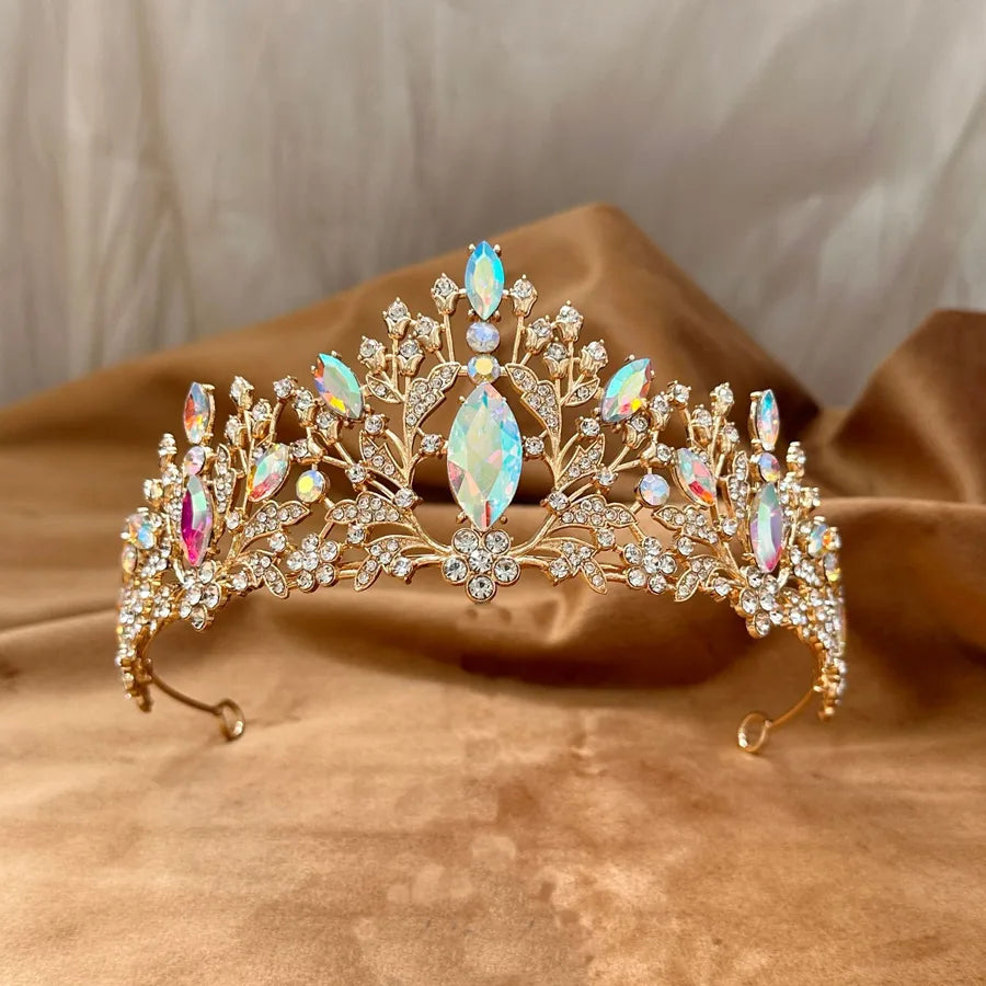 New Bride Headwear Crown Alloy Rhinestone Hair Accessories Hair Crown Wedding Wedding Party Performance Accessories