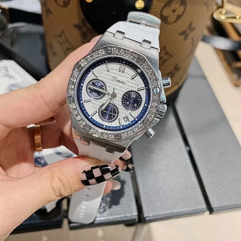 Casual Elegant Solid Color Buckle Quartz Watch Women's Watches