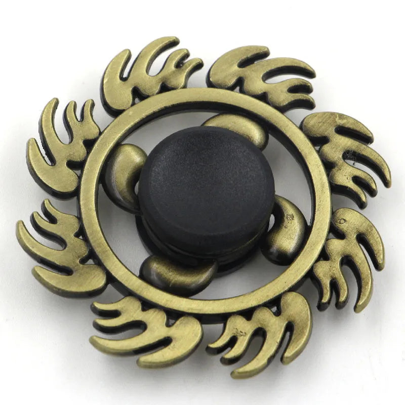 creative zinc alloy bronze hand spinner finger rotating decompression toy