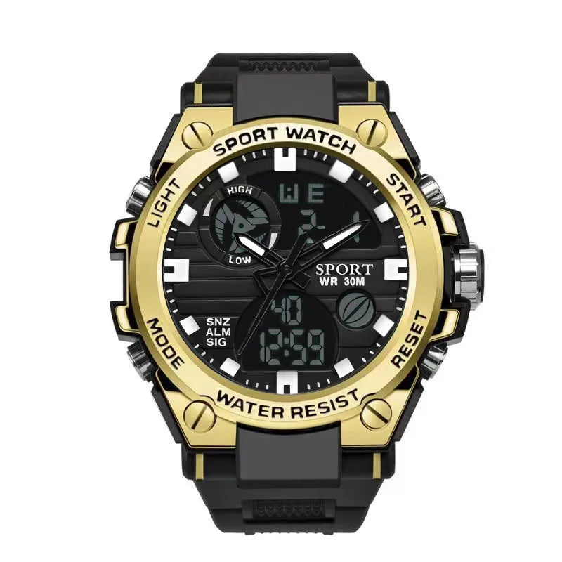 Simple Style Letter Color Block Electronic Men's Watches
