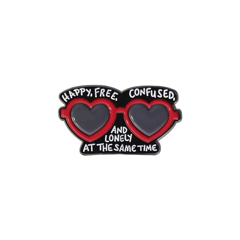IG Style Cartoon Style Simple Style Pin Letter Heart Shape Alloy Plating Unisex Brooches