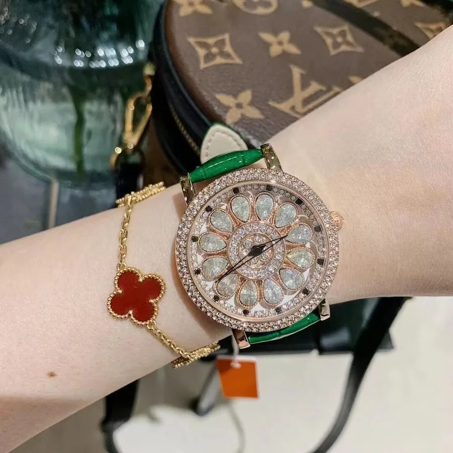 Elegant Luxurious Solid Color Buckle Quartz Watch Women's Watches