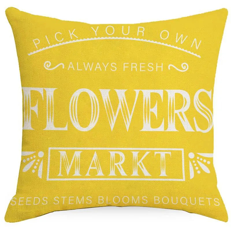 simple style classic style commute color block linen pillow cases