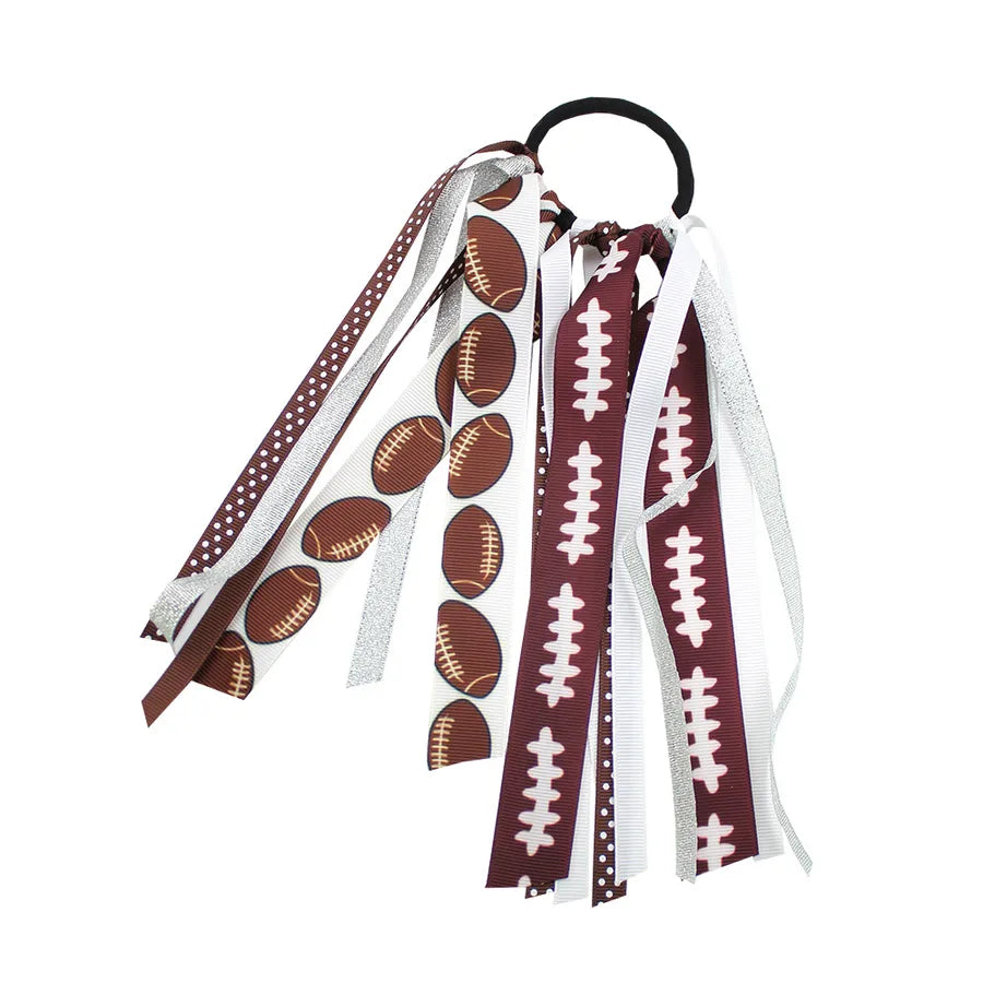 New Rugby Cheerleading Bow Cheer Ribbon Children Girls Sports Hair Accessories Hair Ring