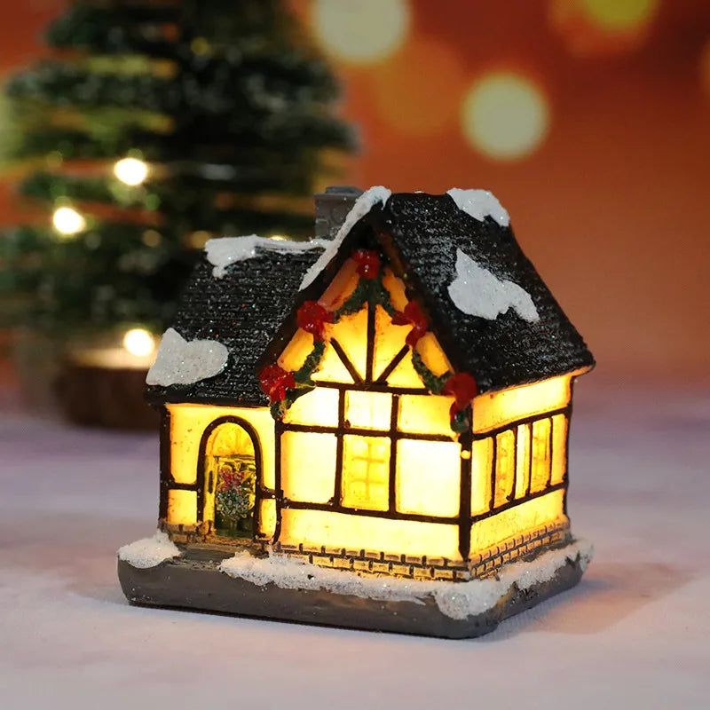 Christmas Cute House Resin Party Ornaments