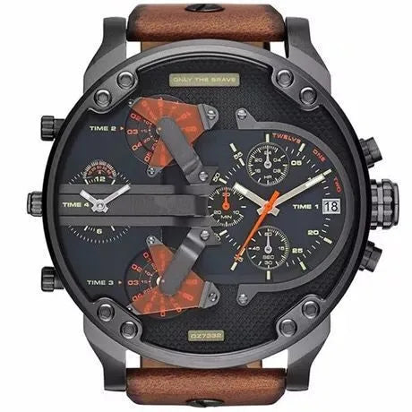 classic style commute color block single folding buckle quartz men's watches