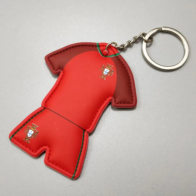 1 Piece Streetwear Color Block Football Player Plastic Unisex Keychain