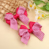 New British Academy Style Ins Pair of Fresh Plaid Bow Hairpin Handmade Hair for Girls