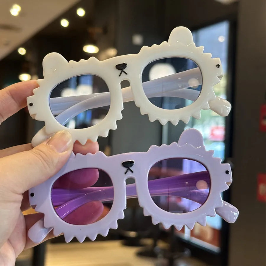 Little Bear Color Lens Children's Funny Sunglasses Cute Cartoon Kitten Sunglasses Anti-Uv Baby Glasses