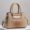 Texted bright leather stone crocodile leather bag handbag women's bag shoulder bag messenger bag foreign trade bags