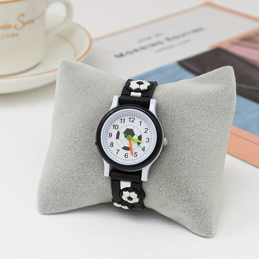 Football children's electronic watch student pointer quartz watch foreign trade cute cartoon student watch manufacturers wholesale
