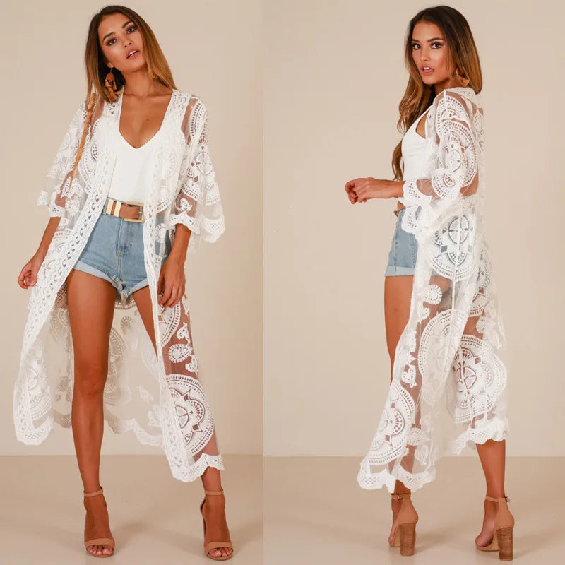 Women's Lace Elegant Streetwear Cover Ups