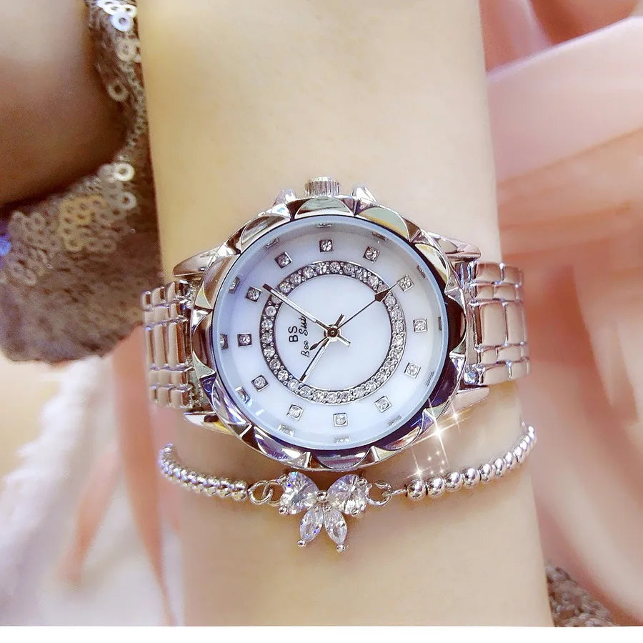 Simple Style Classic Style Solid Color Jewelry Buckle Quartz Women's Watches
