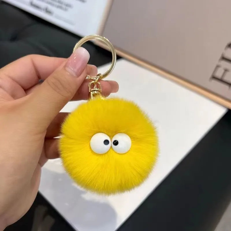 Cartoon Style Cartoon Imitate rex rabbit fur Bag Pendant Keychain