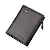 men's wallet short rfid anti-degaussing wallet buckle zipper bag dollar clip anti-theft brush