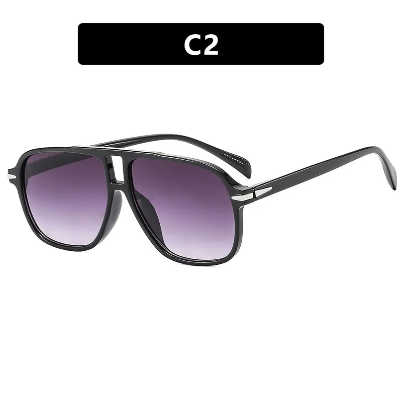 Retro Streetwear Geometric Pc Square Full Frame Glasses
