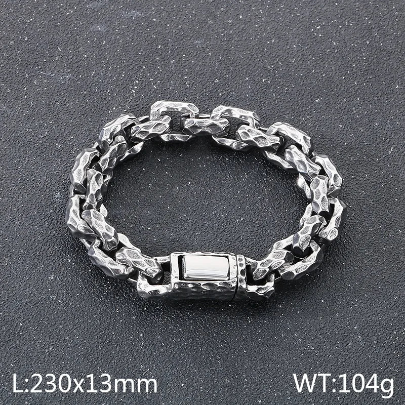 Hip-Hop Geometric 304 Stainless Steel Men's Bracelets Men Chain Bracelets