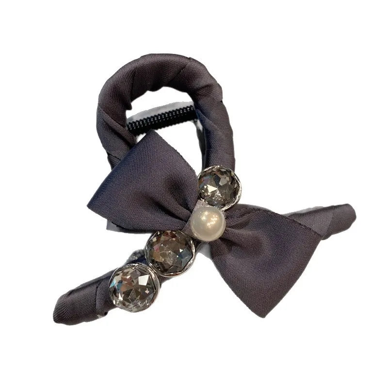 New Style Sweet Forest System Hair Clip Super Fairy Fabric Butterfly Knot Simple Back Of Head Bun Clip Casual Fashion Women Claw Hair Clip