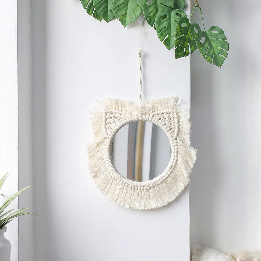 Pastoral Geometric Leaf cotton thread pendant Wall Art