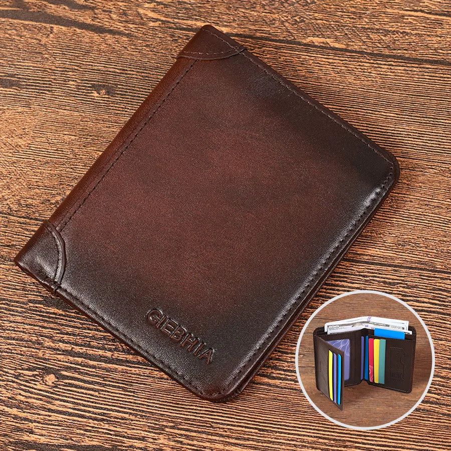 Men's Solid Color Pu Leather Folding Small Wallets