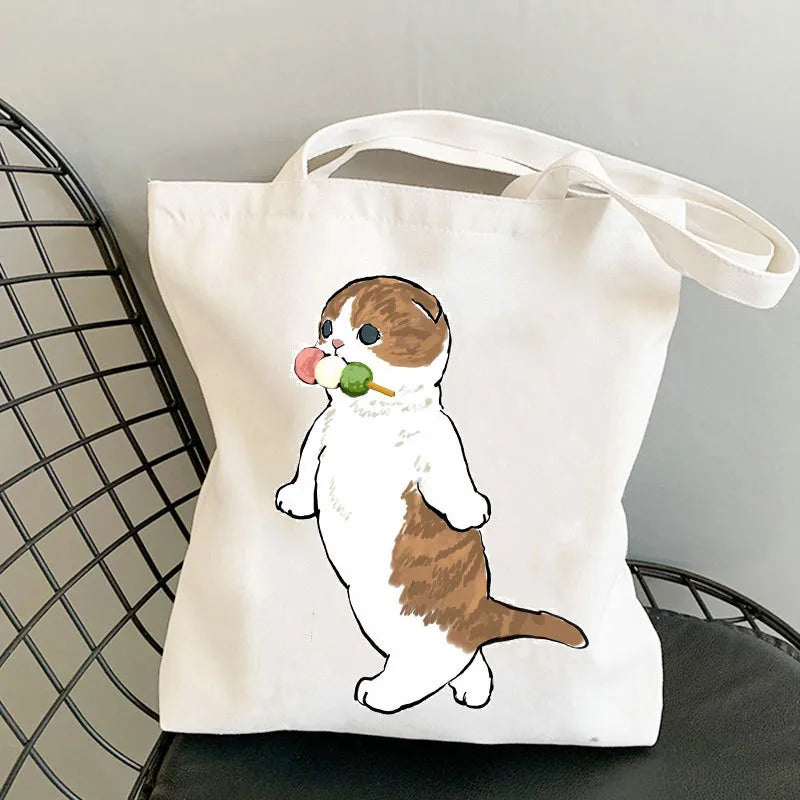 women's cute cat shopping bags