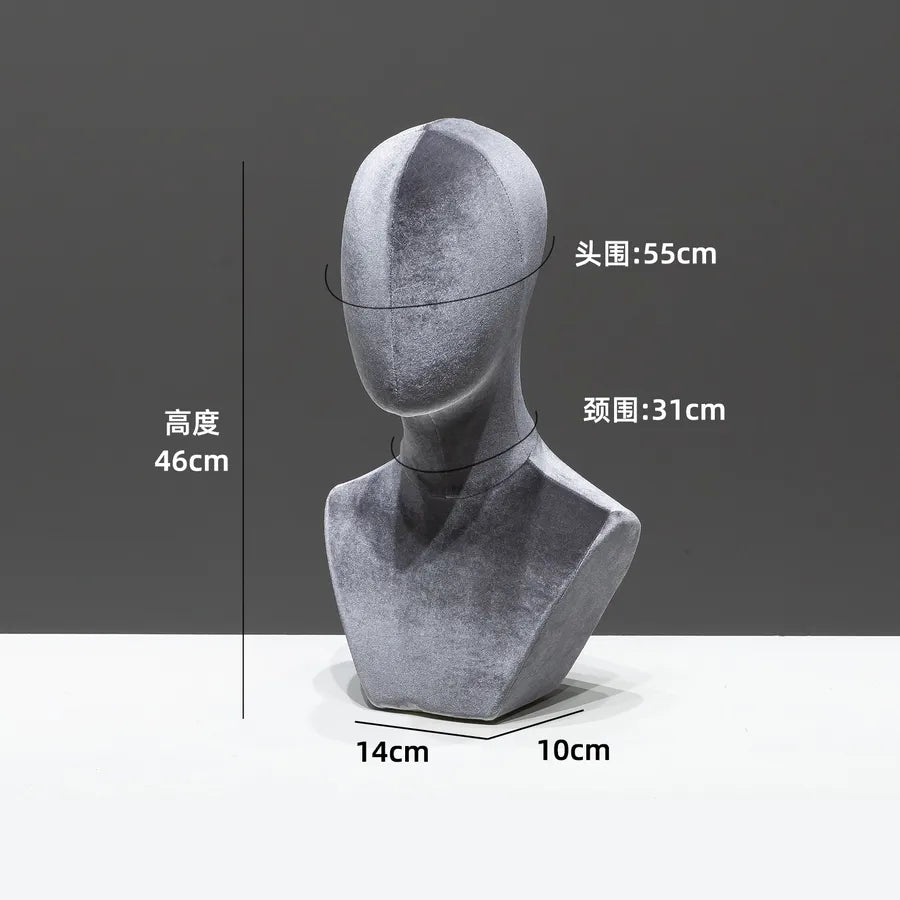 Mannequin Head Display Stand Hat Necklace Holder Pin-able Wig Adult Unisex Model Hairdressing Salon Beauty School Supplies