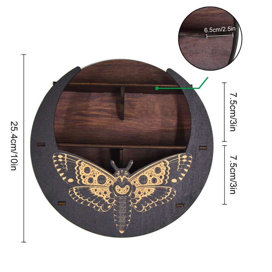 retro moon basswood storage rack 1 piece