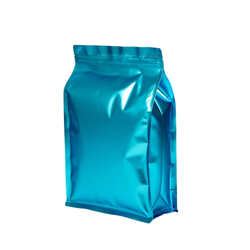 Tea nut leisure food aluminum film Eight-side sealing bag self-standing packaging candy fried goods self-standing zipper packaging bag