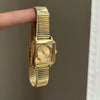 Elegant Business Luxurious Square Rectangle Single Folding Buckle Quartz Watch