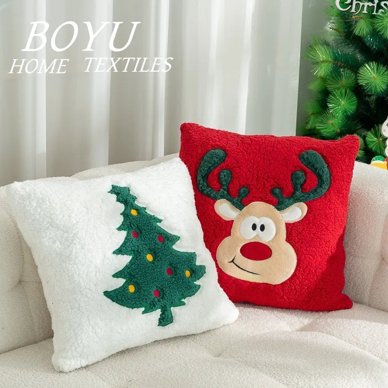 Christmas Cute Snowman Elk Couch & Sofa Decor