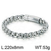 Retro Solid Color Titanium Steel Chain 18K Gold Plated Men's Bracelets