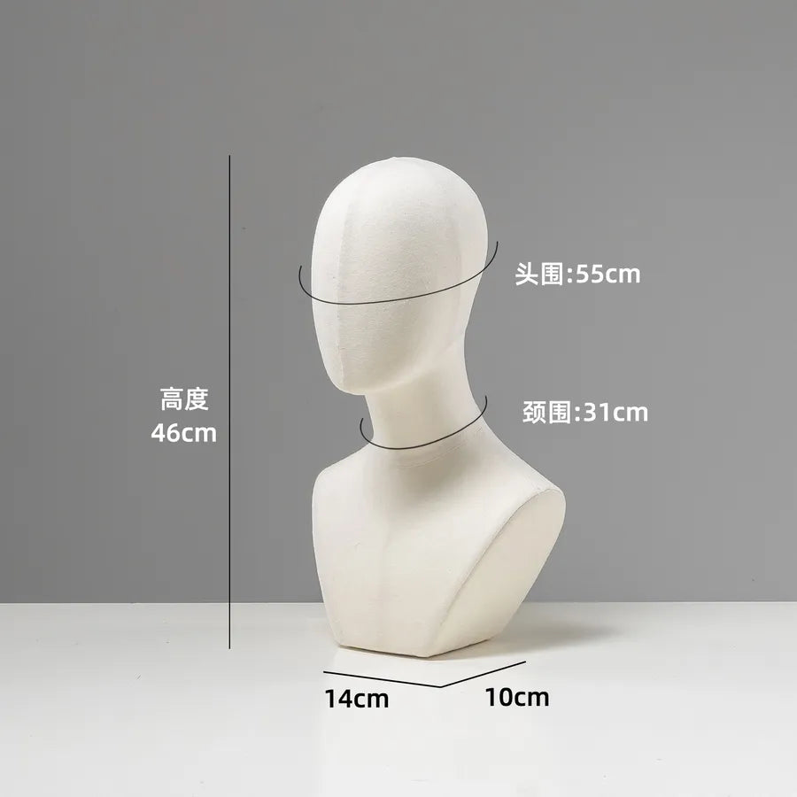 Mannequin Head Display Stand Hat Necklace Holder Pin-able Wig Adult Unisex Model Hairdressing Salon Beauty School Supplies