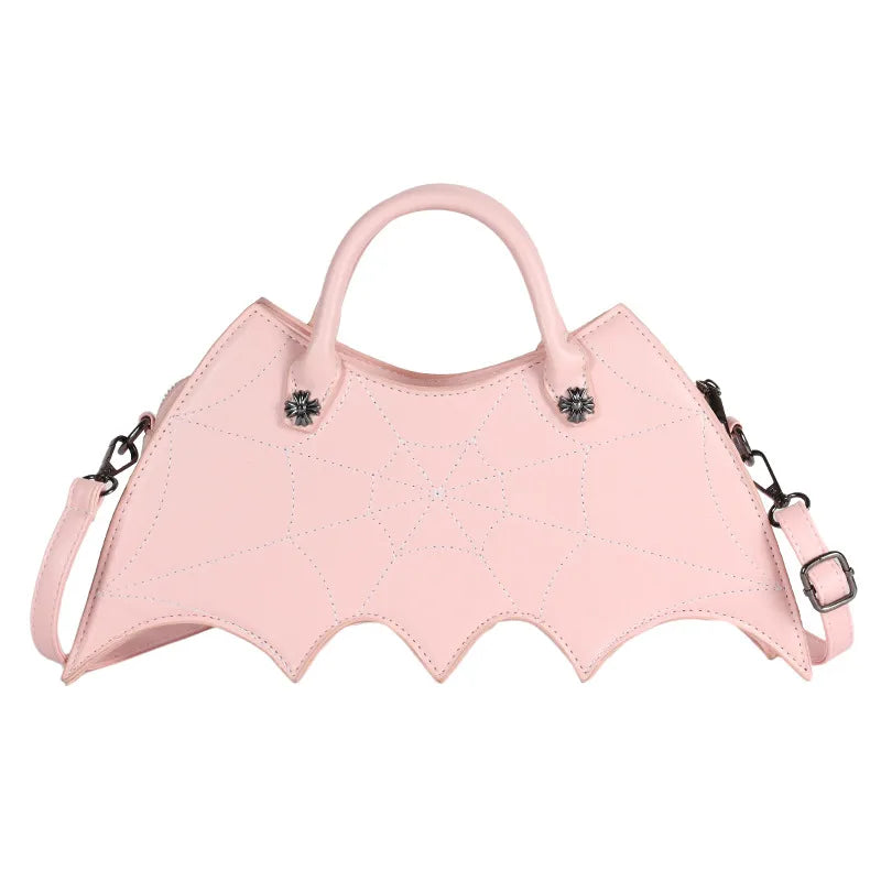 Halloween Women'S Medium Pu Leather Bat Fashion Zipper Handbag