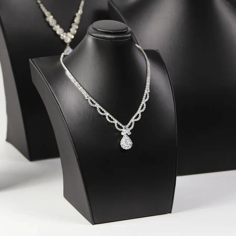 Jewelry Display Necklace Stand Matte Leather Portrait Neck Mannequin Display Window Ornament Accessory Premium Feeling
