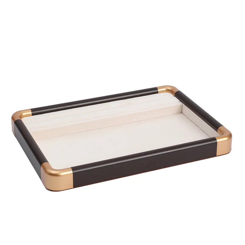 1 Piece solid wood Flannel Elegant Simple Style Geometric Color Block Jewelry Display Jewelry Rack
