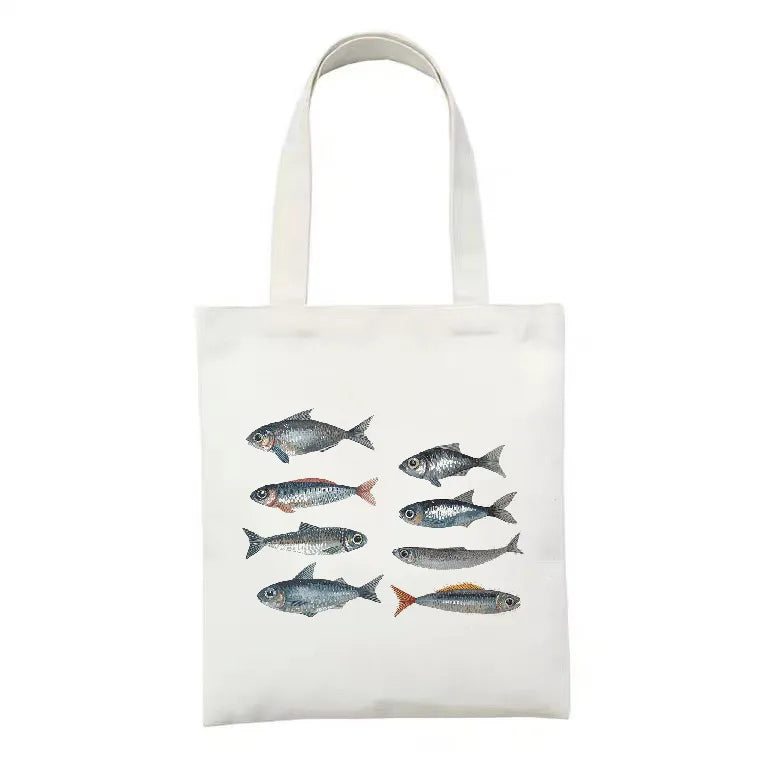women's simple style artistic animal mushroom butterfly shopping bags