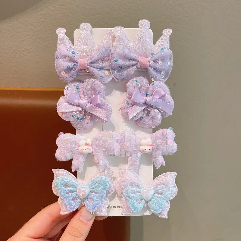 Cute Sweet Girl'S Flower Butterfly Bow Knot Cloth Hair Clip