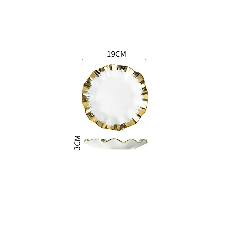 Elegant Stripe ceramics plate 1 Piece