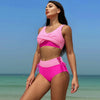 women's multicolor 2 pieces set bikinis swimwear