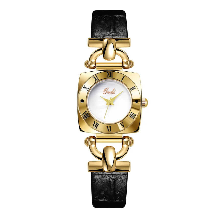 Vacation Simple Style Solid Color Buckle Quartz Watch Women's Watches