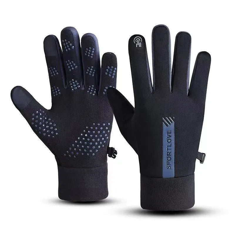Winter Warm Gloves Women's Winter fleece-lined Thickened Driving Cycling Gloves Men's Windproof Cold-proof Anti-slip Touch Screen for Couple