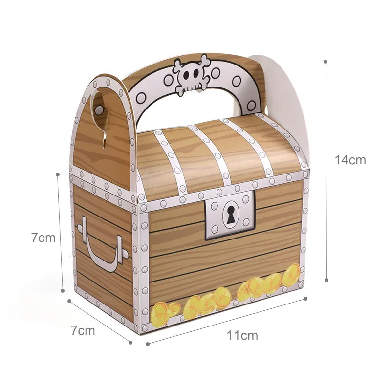 Cute Treasure Box Paper Casual Gift Wrapping Supplies Gift Box Party Supplies Gift Wrapping Supplies 1 Piece