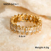 Wholesale Jewelry Simple Style Shiny Horse Eye 304 Stainless Steel Rings