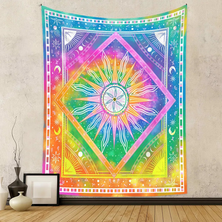 glam starry sky polyester tapestry artificial decorations