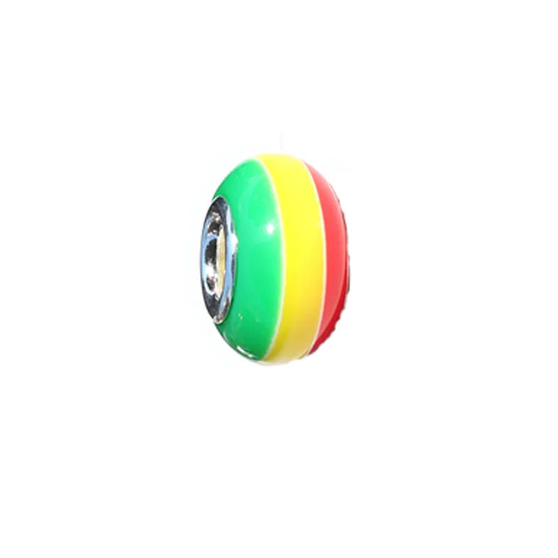 100 PCS/Package 8 * 14mm Resin Round Color Block Beads
