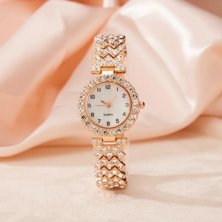 Business Modern Style Classic Style Round Single Folding Buckle Quartz Women's Watches